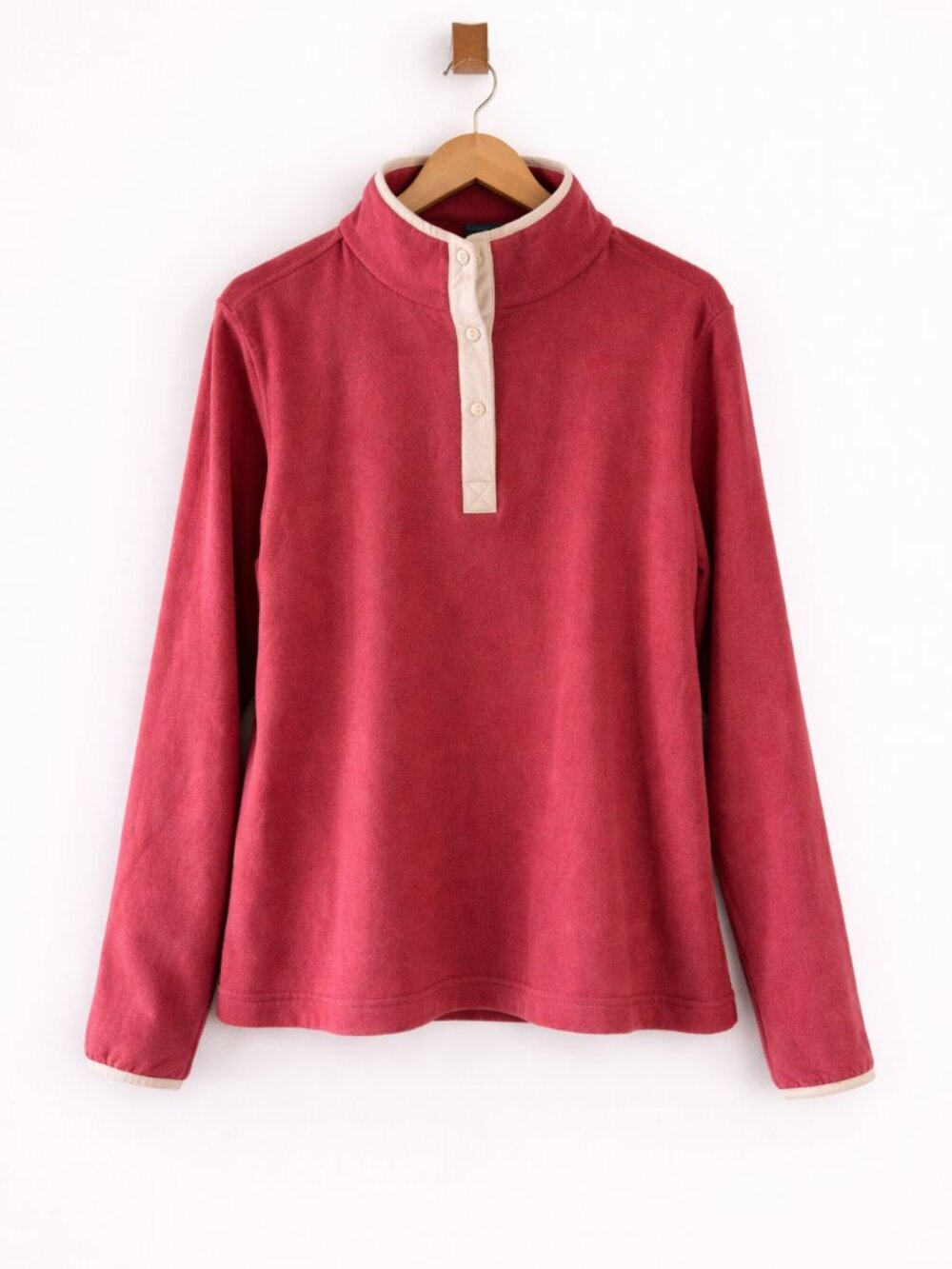 Women's Red Fleece‎ Snap Neck Pullover Top 2XL NEW